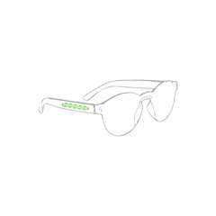 Gafas de sol sin montura de diseño monocolor | En la patilla derecha | 40 x 5