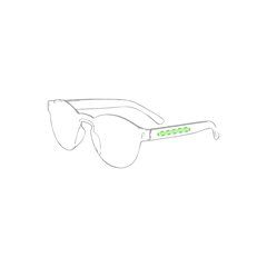 Gafas de sol sin montura de diseño monocolor | En la patilla izquierda | 40 x 5
