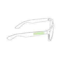 Gafas de sol con patillas de color y protección UV400 | En la patilla izquierda | 40 x 6