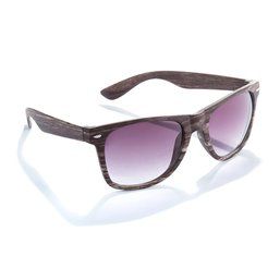 Gafas de sol de imitación a madera UV400 Marrón Oscuro