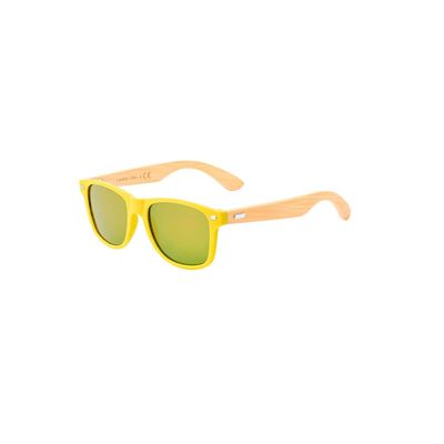 Gafas de sol bambú UV400 lentes espejo Ama