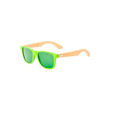 Gafas de sol bambú UV400 lentes espejo Vec