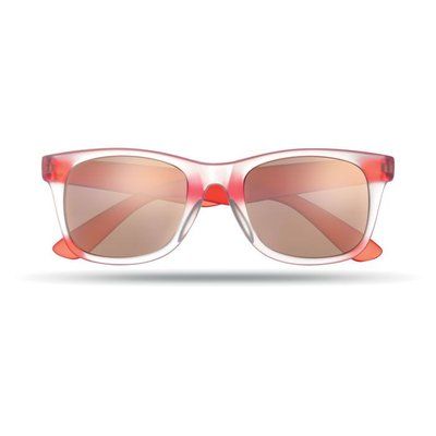 Gafas de sol polarizadas con monturas translucidas Rojo