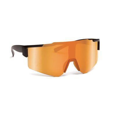 Gafas deportivas espejo montura negra Naranja