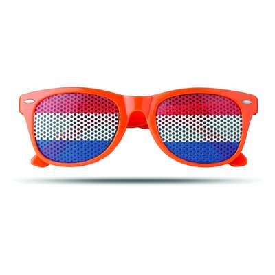 Gafas personalizadas con bandera en las lentes Naranja