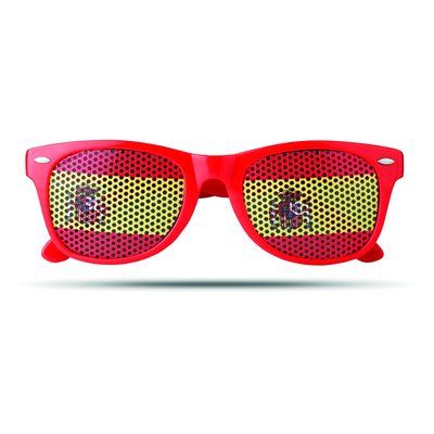 Gafas personalizadas con bandera en las lentes Rojo