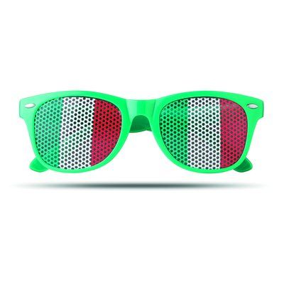 Gafas personalizadas con bandera en las lentes Verde