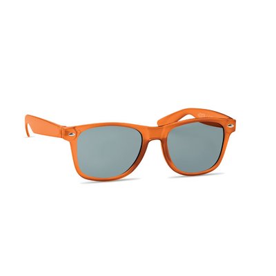 Gafas RPET UV400 Clásicas Naranja Transparente