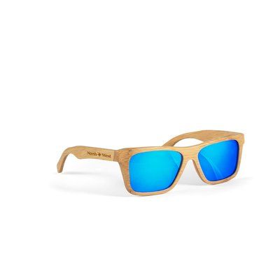 Gafas Sol Bambú Lentes Espejo UV400