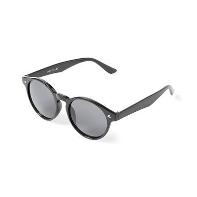 Gafas de sol circulares vintage UV400 Negro