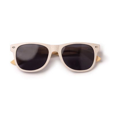 Gafas de sol de fibra de trigo y bambú Crudo