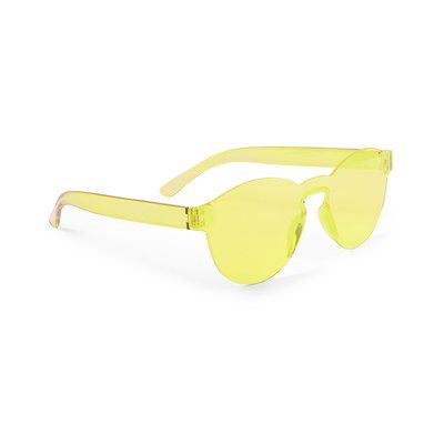 Gafas de sol sin montura de diseño monocolor Amarillo