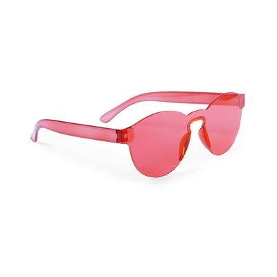 Gafas de sol sin montura de diseño monocolor Rojo