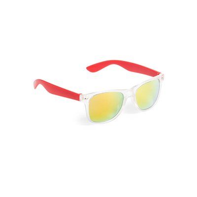Gafas de sol con patillas de color y protección UV400 Rojo