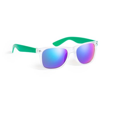 Gafas de sol con patillas de color y protección UV400 Verde