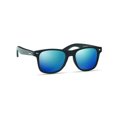 Gafas Sol UV400 Espejo con Bambú Azul