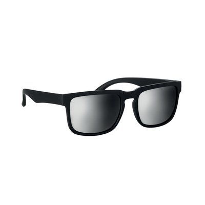 Gafas de sol UV400 con montura engomada Plata Brillo