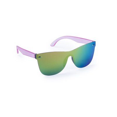 Gafas solsin marco de acabado espejado Fucsia