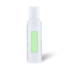 Gel hidroalcohólico de 60 ml personalizado | Centrado en el cuerpo del envase | 12 x 45