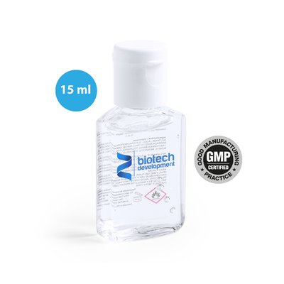 Gel hidroalcohólico mini personalizado 15 ml