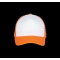 Gorra trucker con ajuste de plástico White / Fluorescent Orange