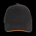 Gorra algodón grueso Black / Orange