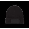 Gorro dobladillo con Parche Black