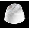Gorro de punto acanalado 100% acrílico White