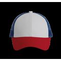 Gorra con rejilla y ajuste plástico White / Red / Royal Blue