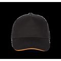 Gorra con sandwich contrastado Black / Orange