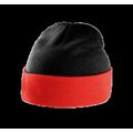 Gorro con dobladillo bicolor Black / Red