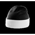 Gorro con dobladillo bicolor Black / White