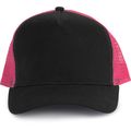 Gorra trucker algodón grueso Black / Fuchsia