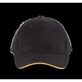 Gorra algodón grueso Black / Yellow