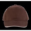 Gorra algodón grueso Chocolate / Beige
