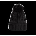 Gorro de punto y pompom Black