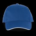 Gorra sandwich 6 paneles Royal Blue / White