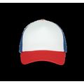 Gorra trucker con ajuste de plástico White / French Red / Reflex Blue