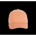 Gorra de algodón orgánico con cierre ajustable Peach / Metal Grey