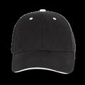 Gorra algodón grueso Black / White / White
