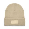 Gorro de punto acrílico doble capa Beige Talla Única Adulto