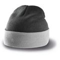 Gorro con dobladillo bicolor