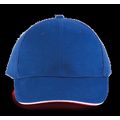 Gorra algodón grueso Royal Blue / White / Red