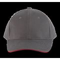 Gorra algodón grueso Slate Grey / Red