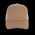 Gorra trucker algodón orgánico Dark Camel / Beige