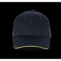 Gorra sandwich 6 paneles Navy / Fluorescent Yellow