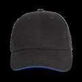 Gorra algodón grueso Black / Royal Blue