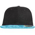 Gorra con Visera Plana y Ojales Black / Turquoise