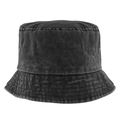 Gorro bob de algodón efecto lavado Negro