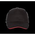 Gorra con sandwich contrastado Black / Red